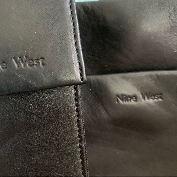 5for20 Nine West genuine leather black shoulder bag with retro Y2K phone holder - Picture 7 of 8